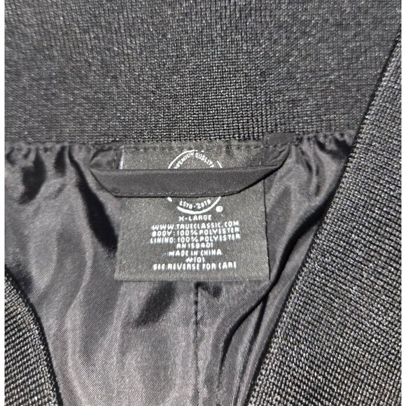 True Classic Black  Bomber Jacket, 4-Pocket,  Mens X-Large New - Picture 7 of 7